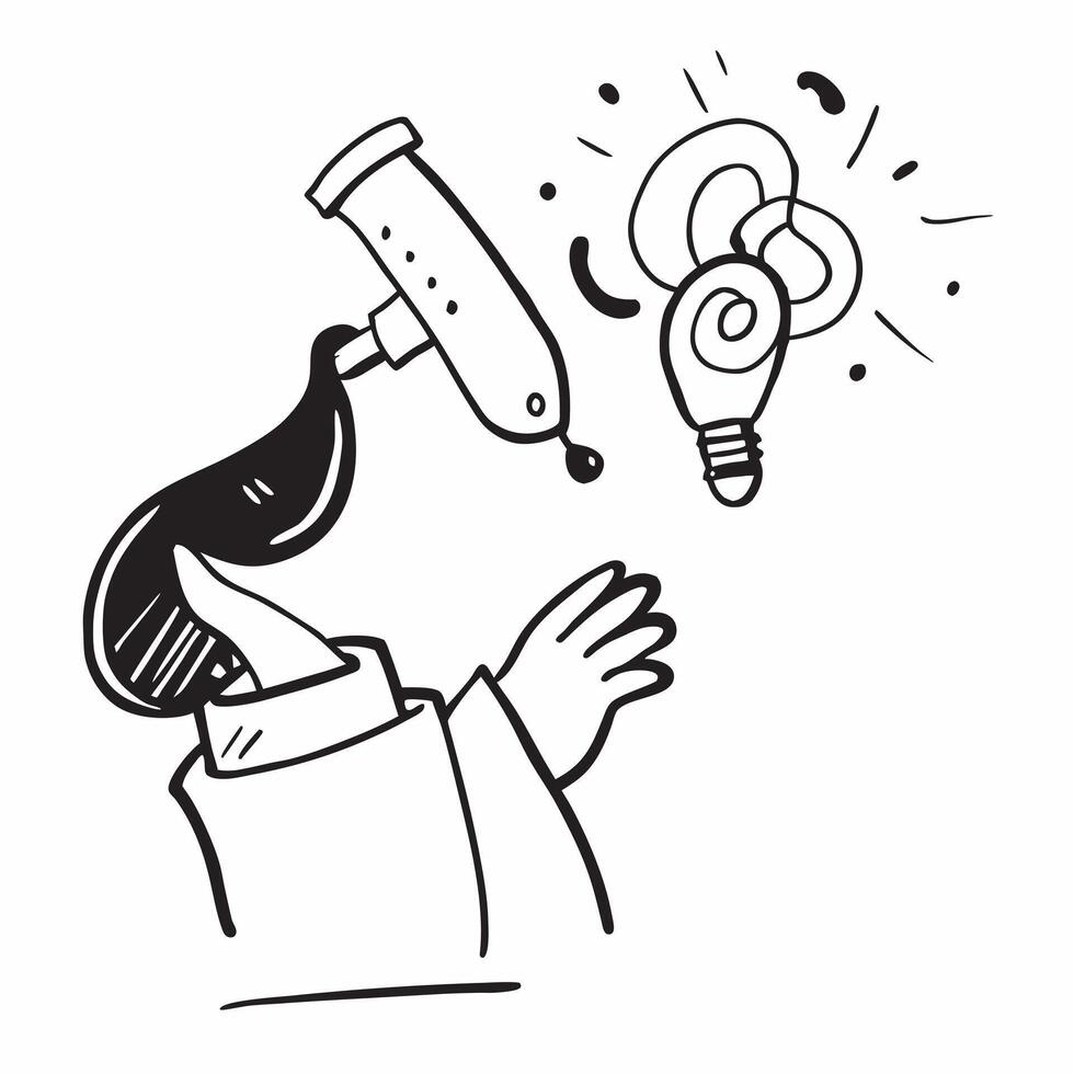 Scientists silhouette with a microscope concept as A scientists silhouette blended with a microscope representing hope and the pursuit of knowledge Ideal for scientific and resear Dynamics vector