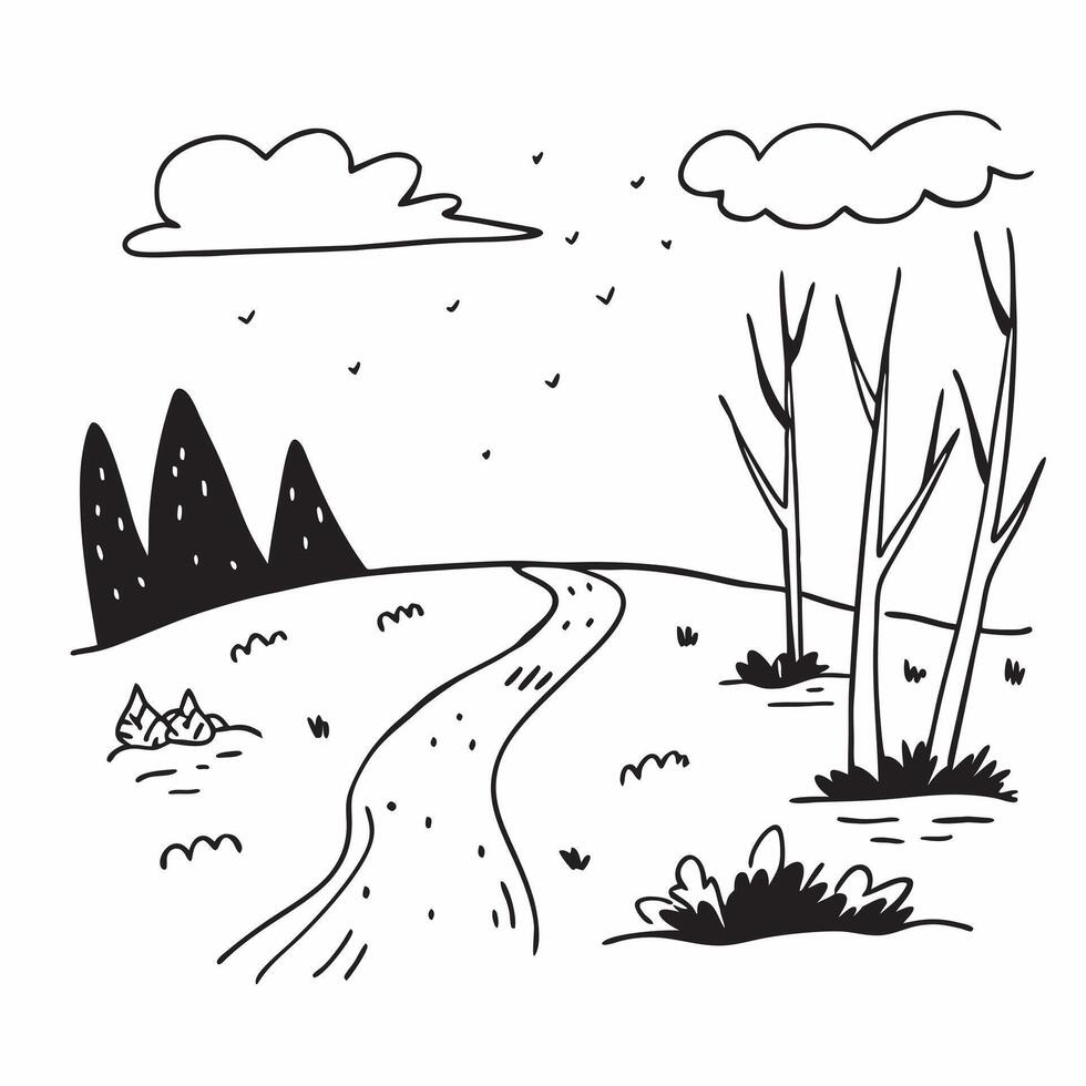 Serene summer forest with a flowing creek concept as A tranquil forest scene with a flowing creek under the bright summer sky ideal for business presentations needing a clean and r Dynamics vector