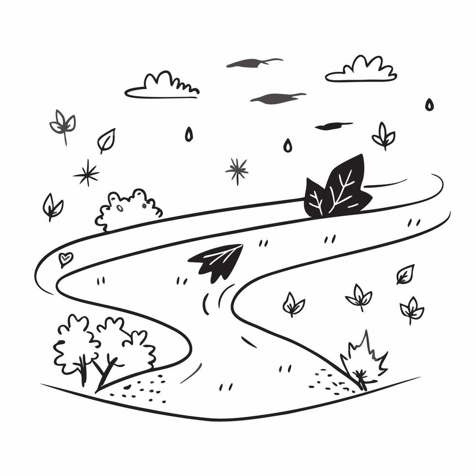 Simple flat illustration as Autumn park with colorful foliage concept as A vibrant autumn park with colorful foliage under a clear sky providing a festive and clean backgrou Dynamics Set 19 vector