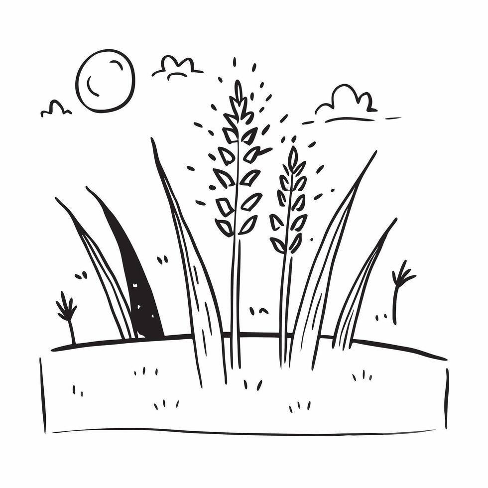 Simple flat illustration as Blooming lavender field under a summer sky concept as A beautiful lavender field in full bloom under the bright summer sky offering a clean and f Dynamics Set 2 vector