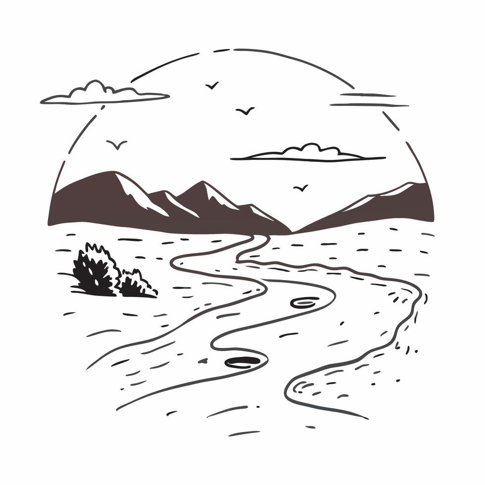 Simple flat illustration as Golden hour over a serene meadow with gentle hills concept as A tranquil scene of a meadow with gentle rolling hills bathed in the golden hour li Dynamics Set 8 vector