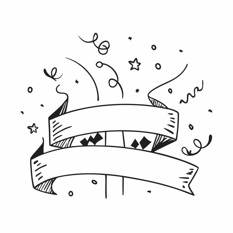 Simple flat illustration as Meadow with festive streamers concept as A vibrant meadow adorned with festive streamers under a clear sky capturing the essence of celebration i Dynamics vector