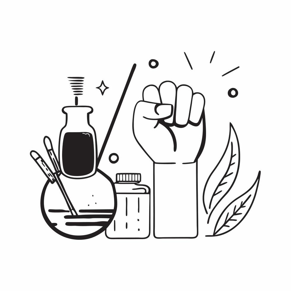 Simple flat illustration as Resistance bands and herbal tea concept as Resistance bands and herbal tea combining strength training with wellness perfect for isolated Dynamics vector