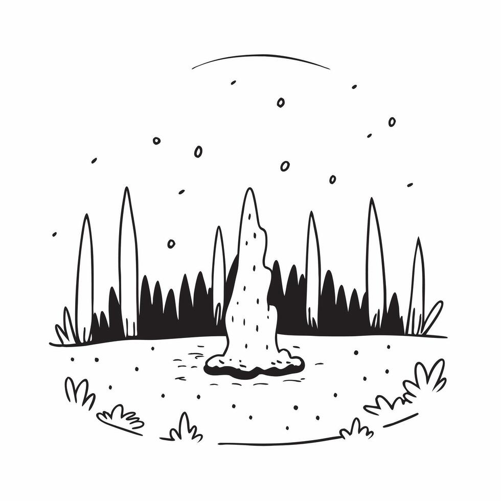 Simple flat illustration as Snow covered forest under a clear winter sky concept as A serene forest blanketed in snow with a clear blue winter sky perfect for business prese Dynamics Set 6 vector