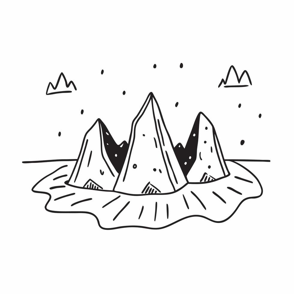 Simple flat illustration as Snowy mountain peaks under a clear winter sky concept as Majestic snow covered mountain peaks against a clear blue winter sky offering a clean an Dynamics Set 6 vector