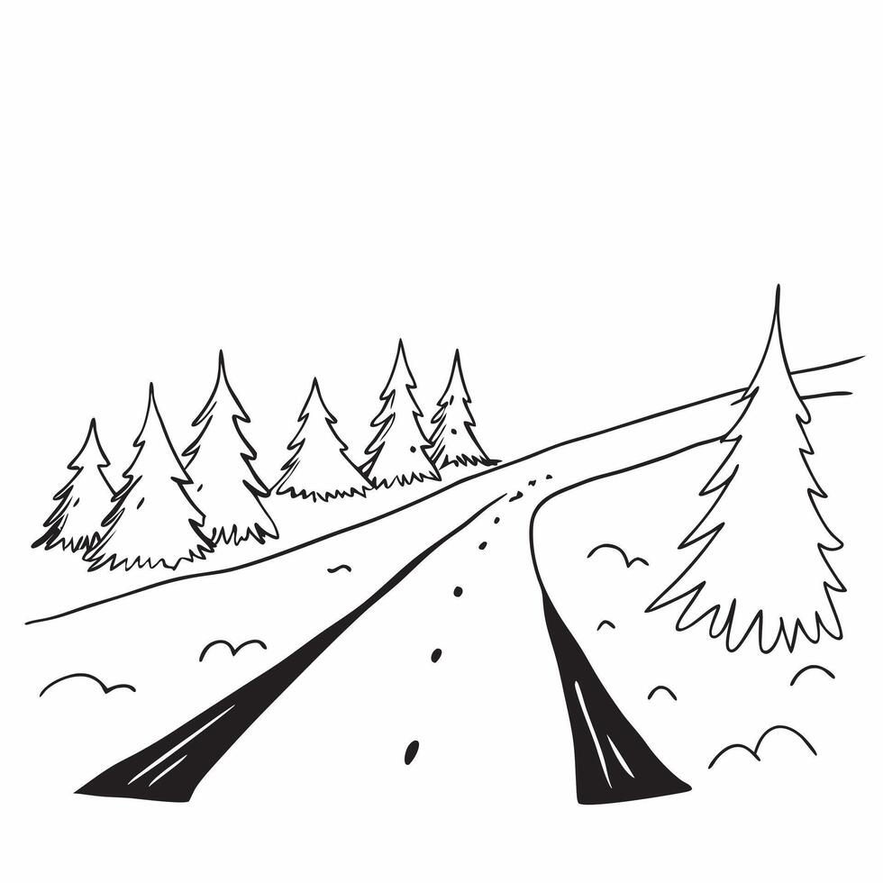 Simple flat illustration as Snow covered forest under a clear winter sky concept as A serene forest blanketed in snow with a clear blue winter sky perfect for business prese Dynamics Set 12 vector