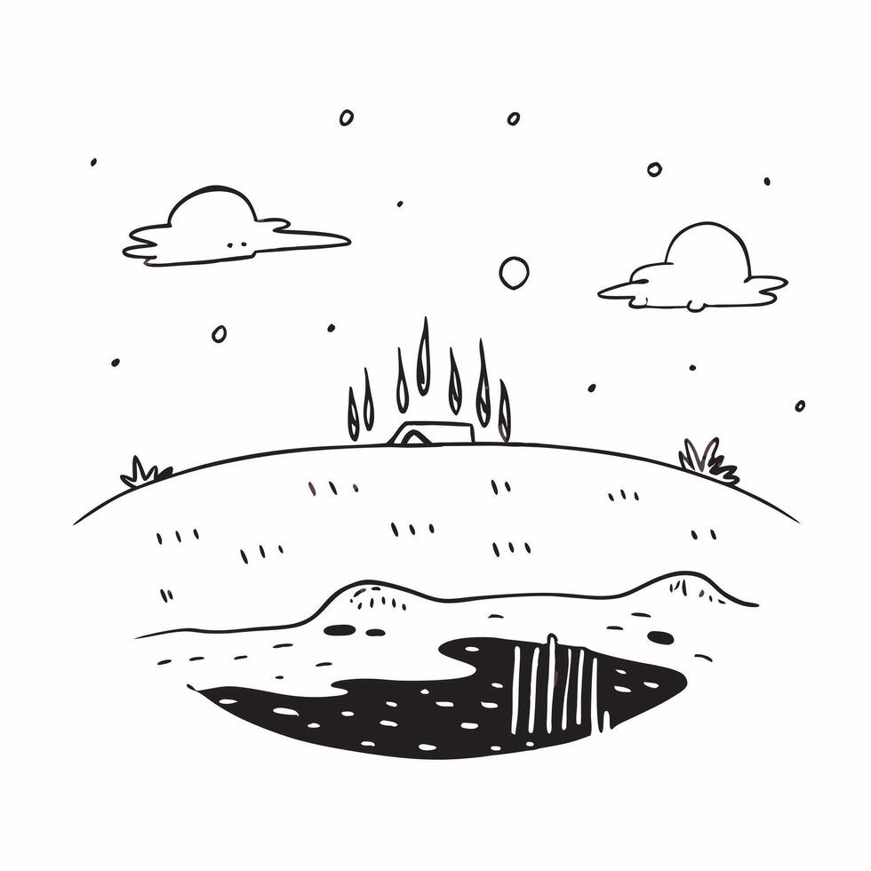 Simple flat illustration as Snowy mountain peaks under a clear winter sky concept as Majestic snow covered mountain peaks against a clear blue winter sky offering a clean an Dynamics vector