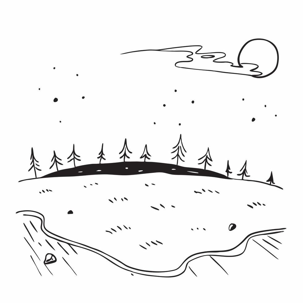 Simple flat illustration as Snowy mountain peaks under a clear winter sky concept as Majestic snow covered mountain peaks against a clear blue winter sky offering a clean an Dynamics Set 2 vector