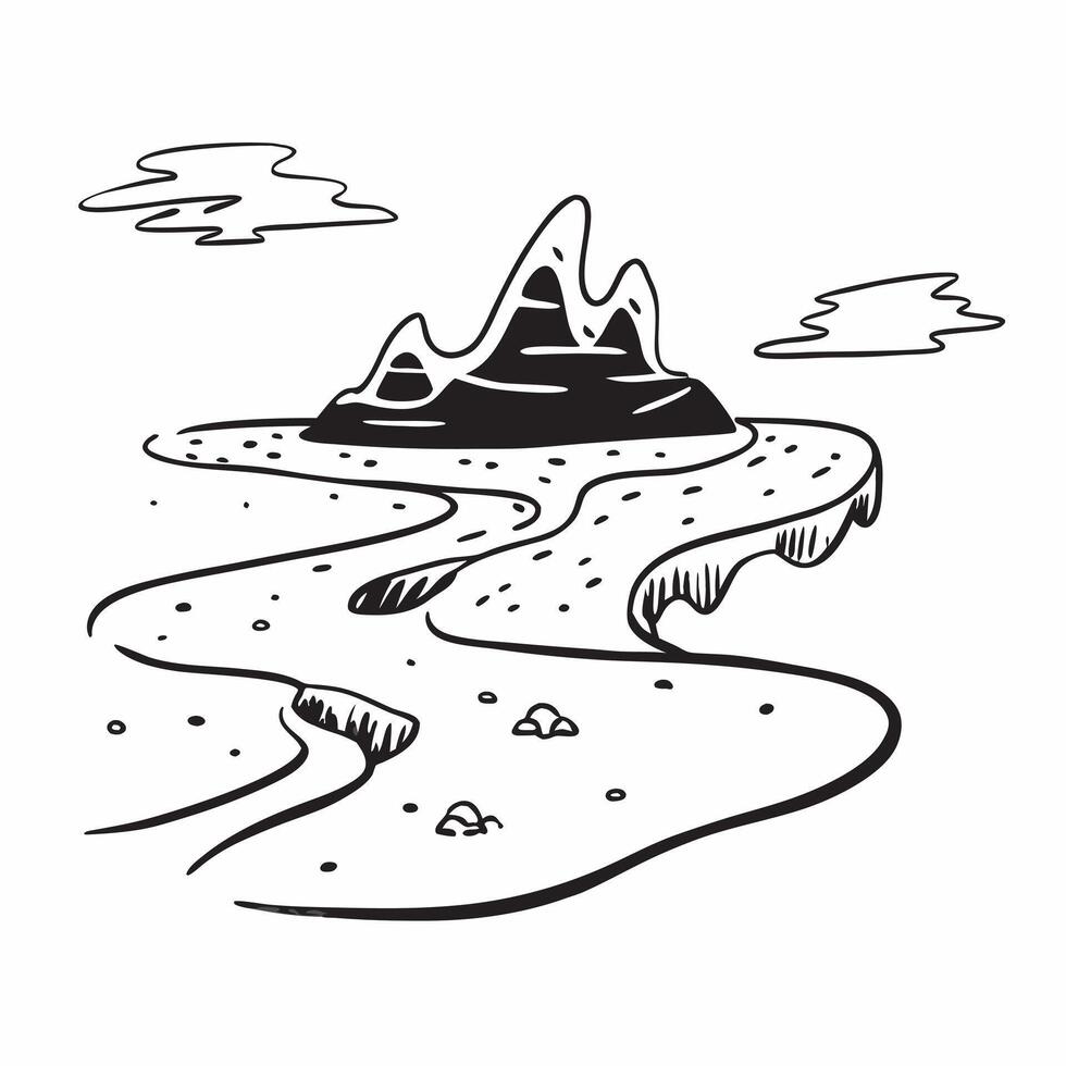 Simple flat illustration as Snowy mountain peaks under a clear winter sky concept as Majestic snow covered mountain peaks against a clear blue winter sky offering a clean an Dynamics Set 9 vector