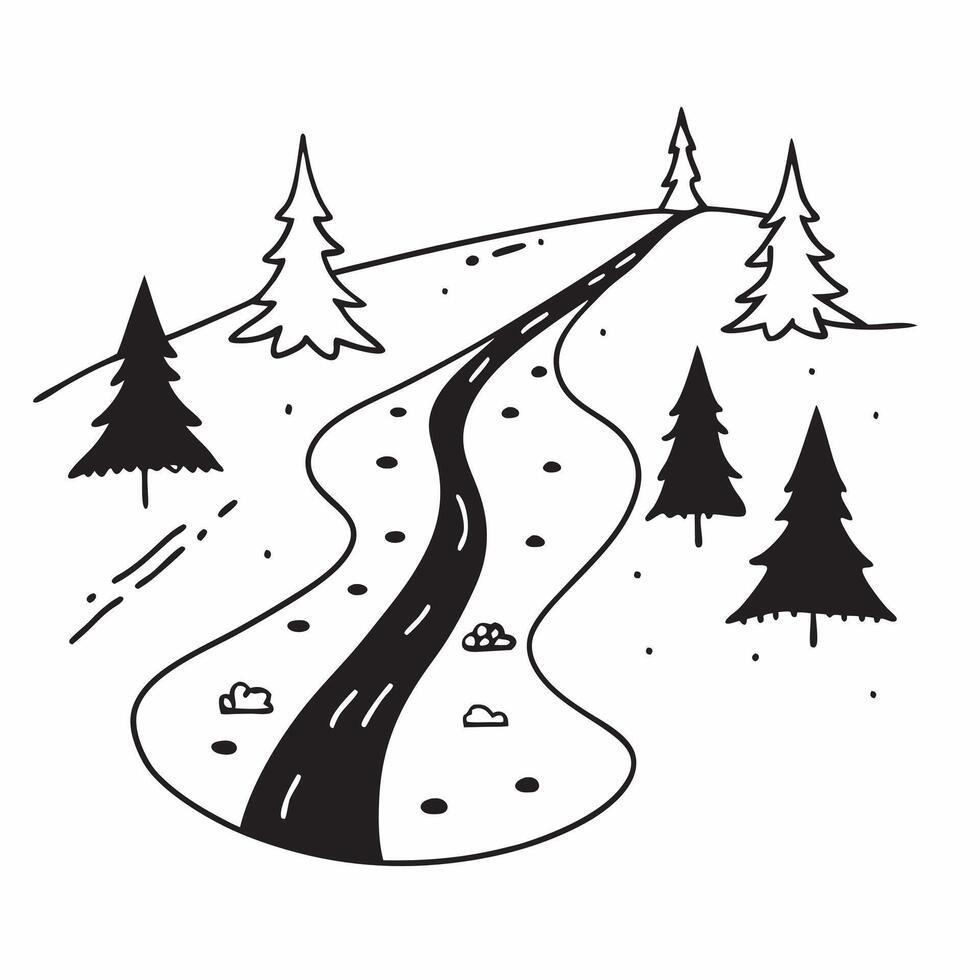 Simple flat illustration as Snowy mountain peaks under a clear winter sky concept as Majestic snow covered mountain peaks against a clear blue winter sky offering a clean an Dynamics Set 10 vector