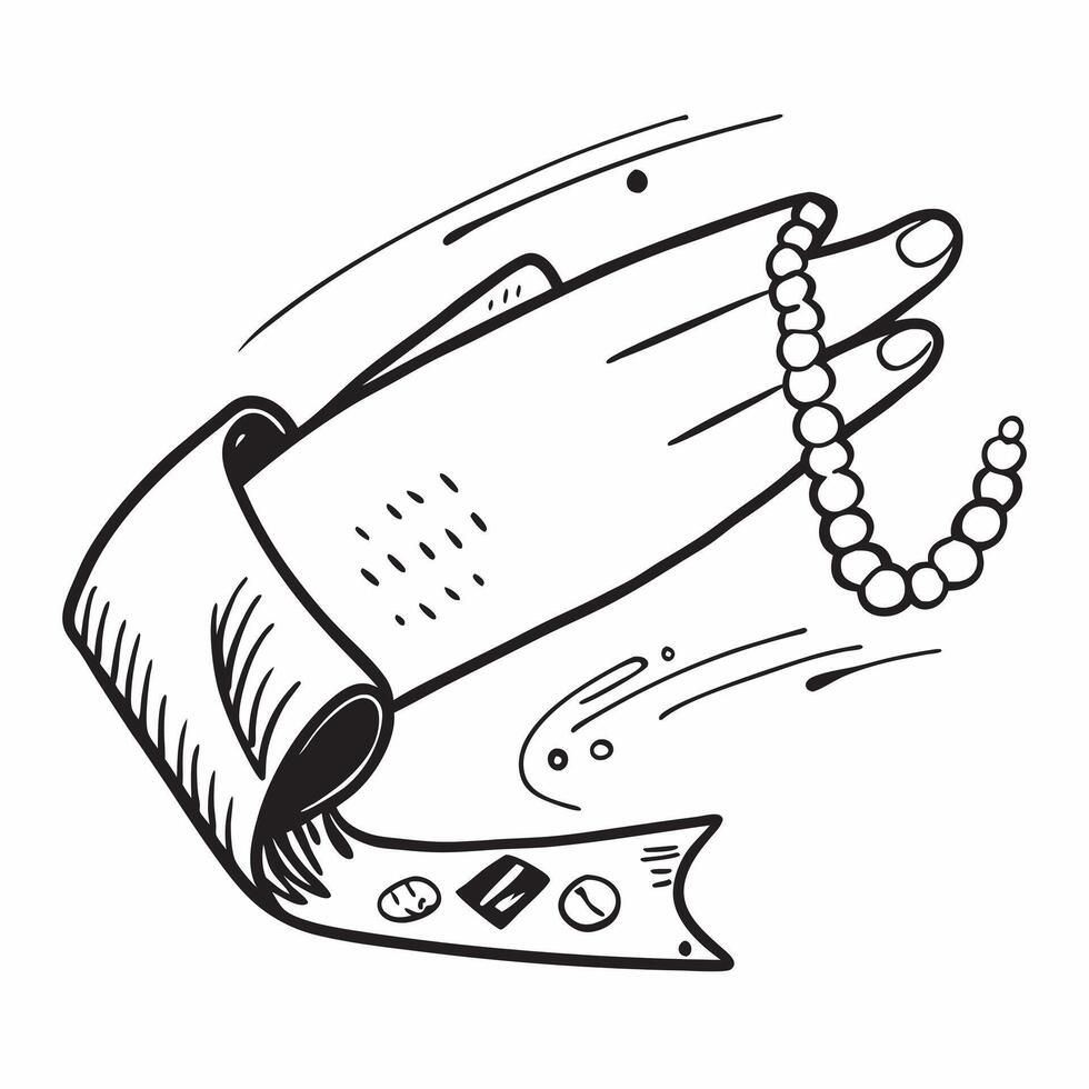 Simple flat illustration as Stretch band and meditation beads concept as A stretch band and meditation beads combining flexibility training with mindfulness ideal for clean Dynamics vector