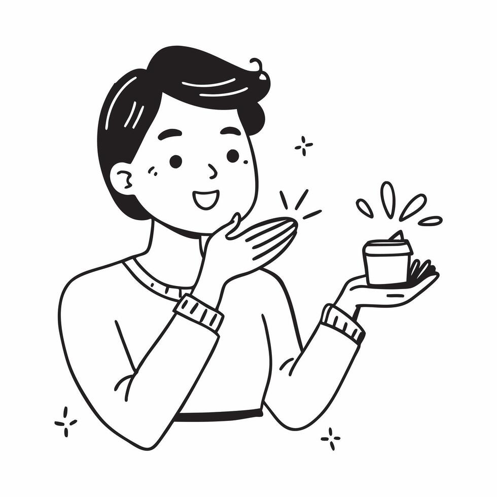Skincare ambassador promoting a mockup day cream concept as A skincare ambassador promotes a mockup day cream focusing on hydration and sun protection Perfect for skincare and cos Dynamics vector
