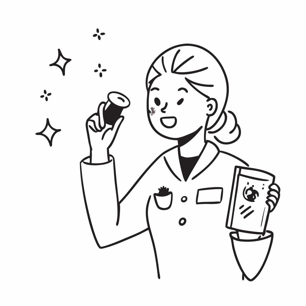Skincare ambassador promoting a mockup retinol cream concept as A skincare ambassador promotes a mockup retinol cream highlighting its anti aging and skin renewal properties Perfe Dynamics vector