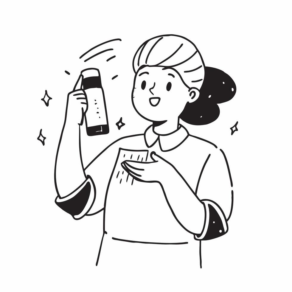 Skincare influencer holding a mockup toner bottle concept as A skincare influencer holds a mockup toner bottle emphasizing its pore tightening and refreshing properties Ideal for Dynamics vector