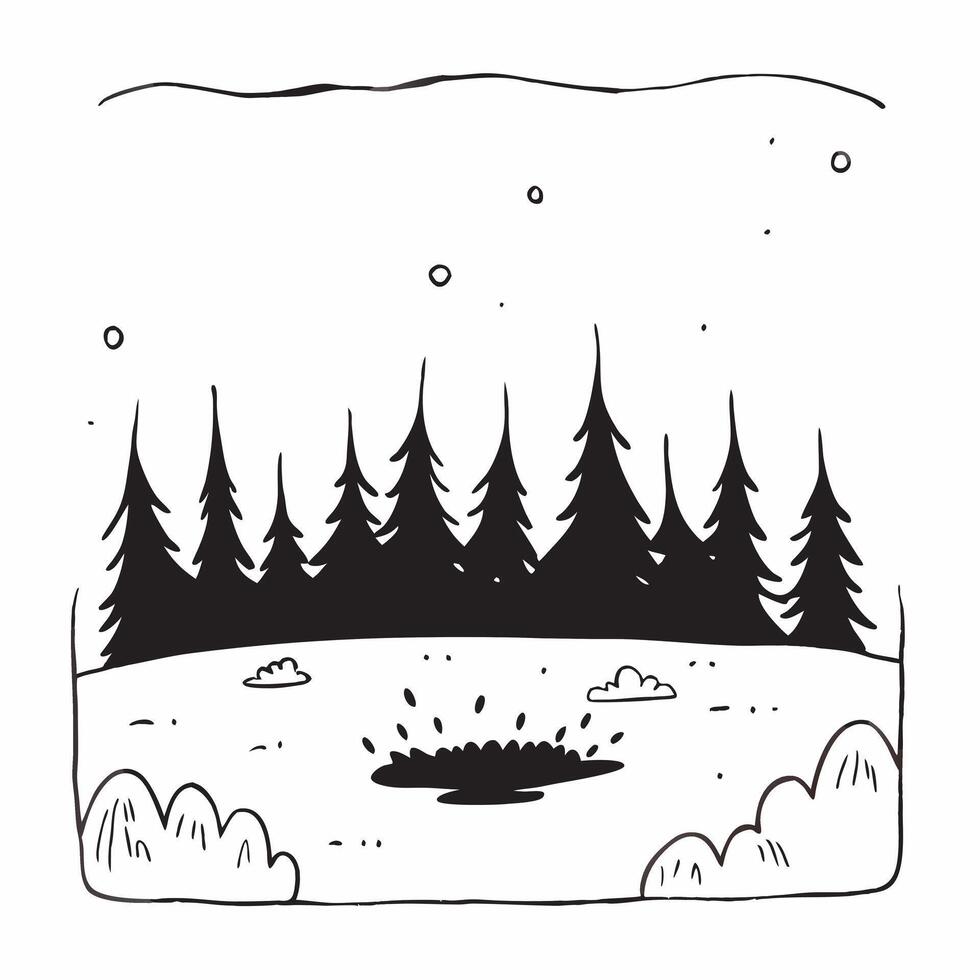 Snow covered forest under a clear winter sky concept as A serene forest blanketed in snow with a clear blue winter sky perfect for business presentations needing a clean and calm b Dynamics vector