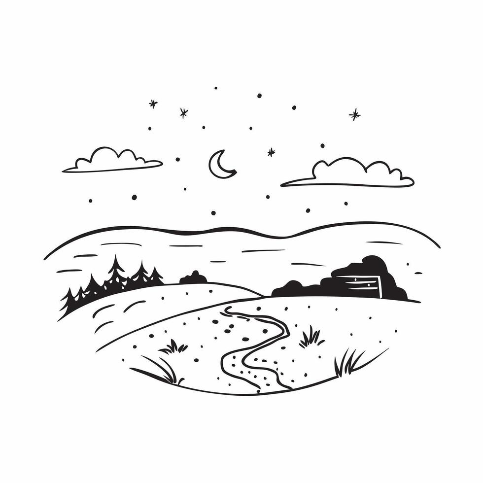 Snowy countryside under a bright winter sky concept as A serene snow covered countryside scene with a bright winter sky providing a clean and calm background for business presentat Dynamics vector