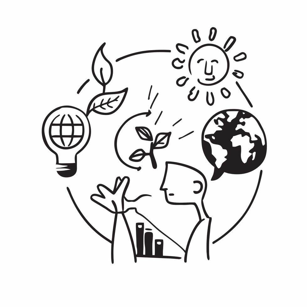 Social worker with climate justice concept as A social workers profile blended with climate justice imagery symbolizing hope and efforts to address the social impacts of climate ch Dynamics vector