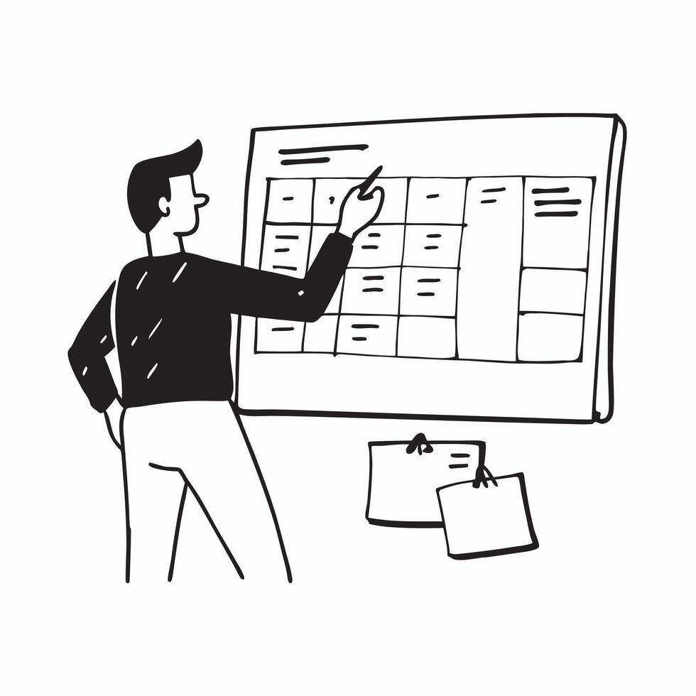 Social media strategist planning a content calendar concept as A social media strategist in a creative office planning a content calendar on a whiteboard highlighting strategic con Dynamics vector