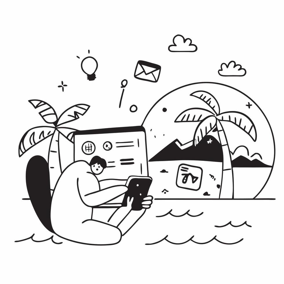 Social media strategist enjoying a relaxing bubble bath concept as A social media strategist enjoying a relaxing bubble bath while brainstorming social media campaigns highlighting Dynamics Set 2 vector