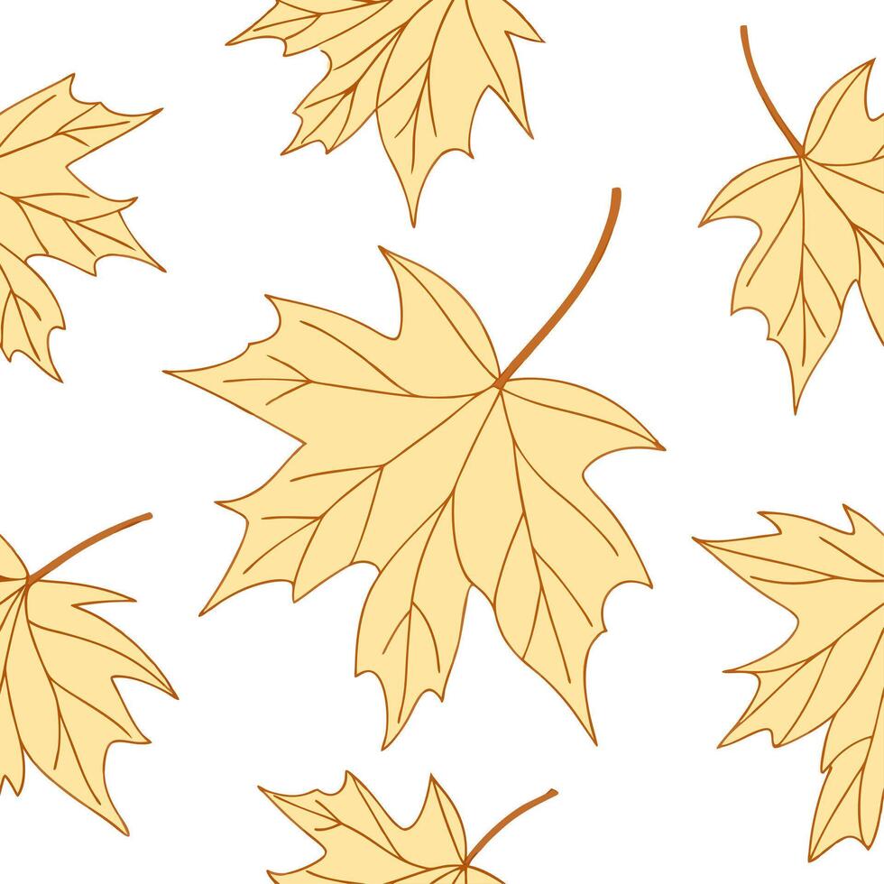 Soft autumn seamless pattern with muted yellow and orange leaves for a subtle elegant fall atmosphere concept as Subtle autumn pattern with muted yellow and orange leaves for an el Dynamics vector