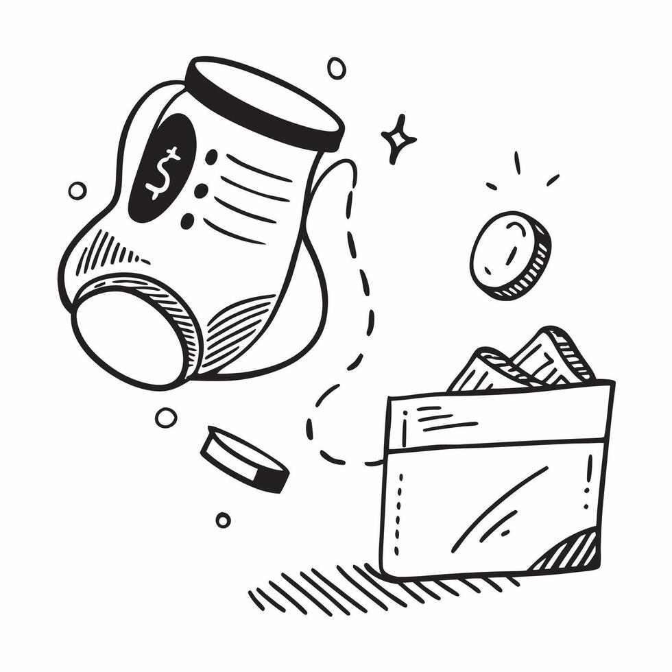 Sports shoes and savings jar concept as Sports shoes and a savings jar symbolizing the combination of an active lifestyle and financial saving perfect for isolated designs o Dynamics vector