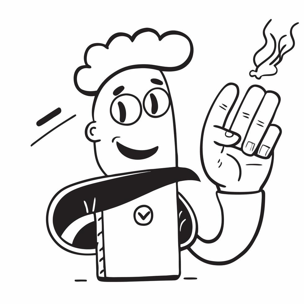 Student with no smoking pledge concept as A students profile blended with a no smoking pledge symbolizing youth commitment to a smoke free life Ideal for education and charity ads Dynamics vector