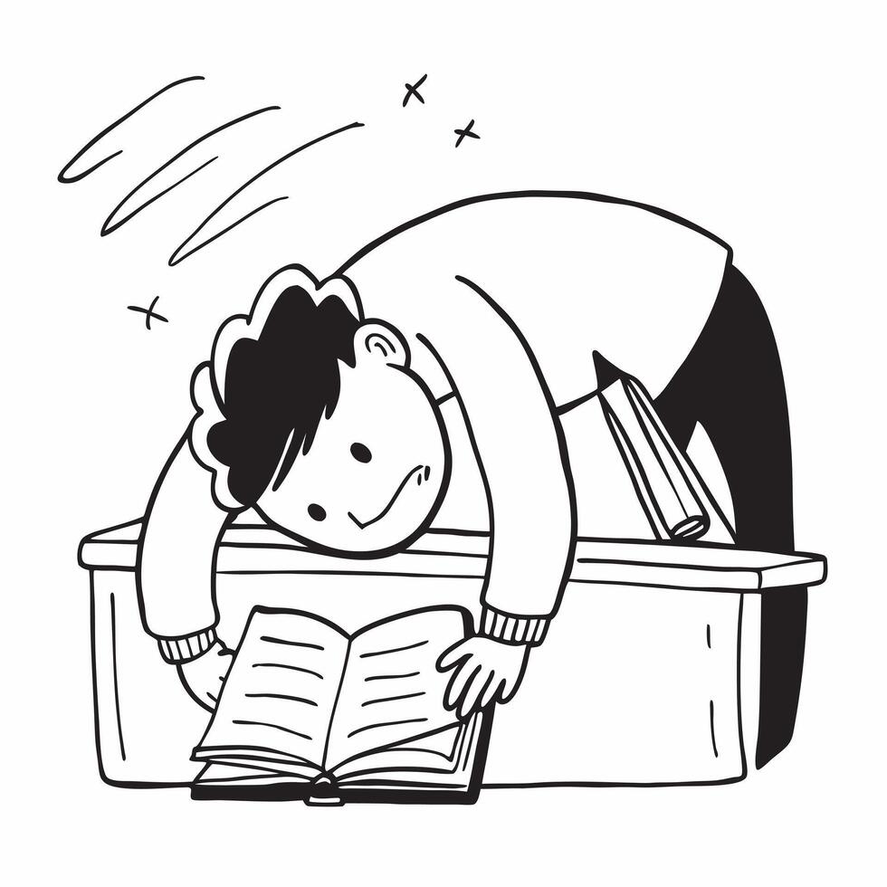 Student studying late at night in a library concept as A dedicated student studies late into the night in a library emphasizing hard work and perseverance Perfect for education an Dynamics vector