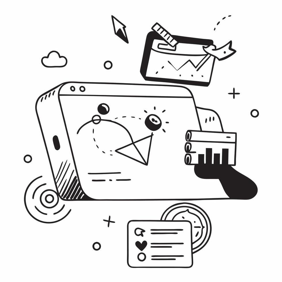 Tablet with holographic AI business tracker and travel icons concept as Camera movement Slide across the tablet screen with a focus on glowing holographic AI business tracker and t Dynamics Set 2 vector