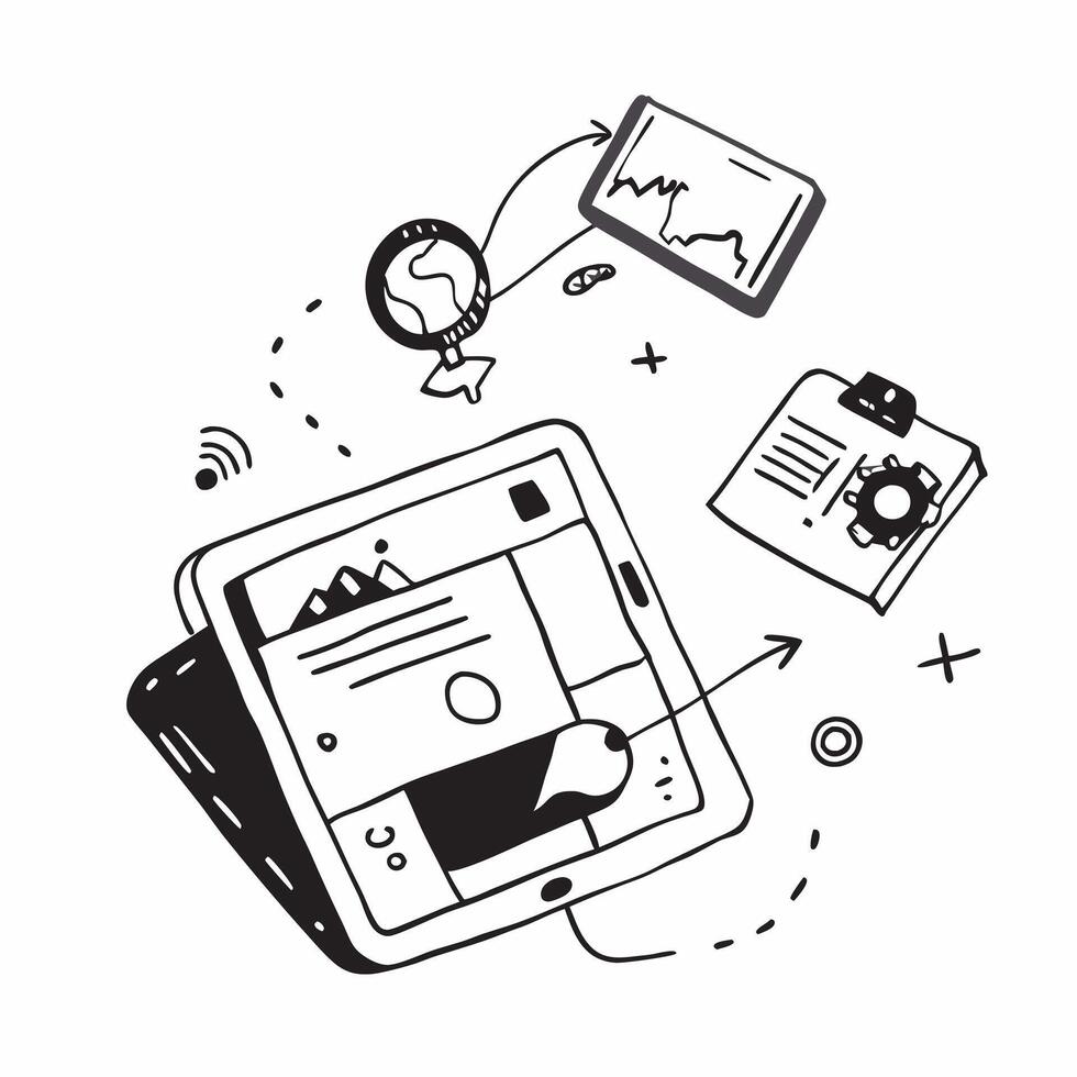 Tablet with holographic AI vacation tracker and holiday icons concept as Camera movement Slide across the tablet screen with a focus on glowing holographic AI vacation tracker and Dynamics vector