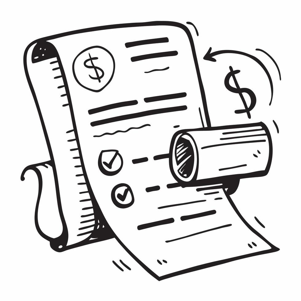 Tax document and dollar sign concept as A tax document paired with a dollar sign symbolizing the financial aspects of tax filings ideal for clean and isolated designs in Ph Dynamics vector