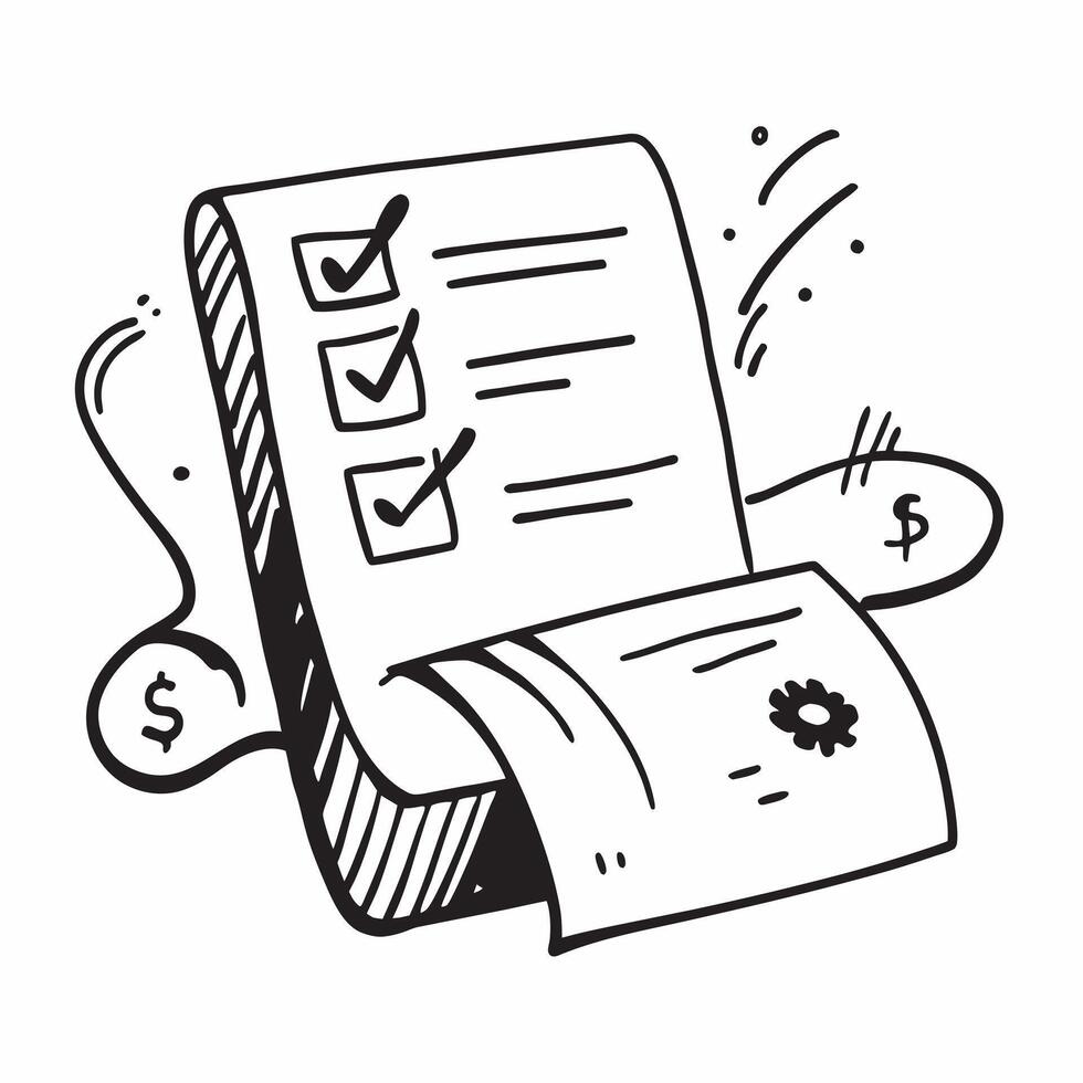 Tax deduction form and bank statement concept as A tax deduction form paired with a bank statement representing the financial documentation needed for tax deductions perfect for is Dynamics vector