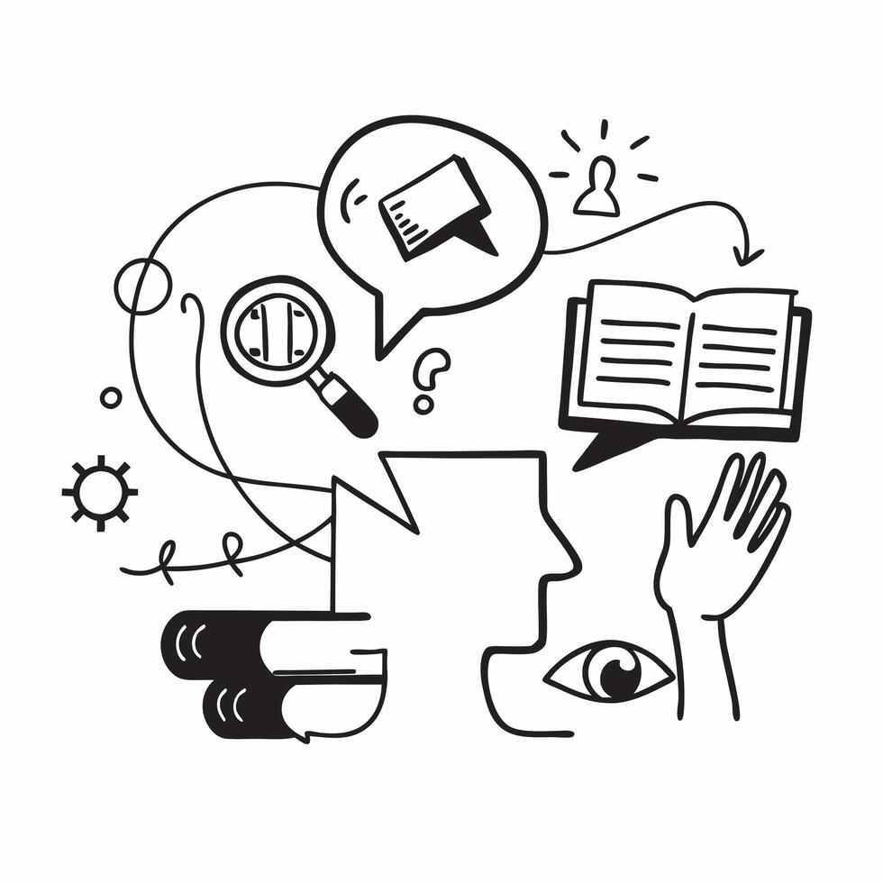 Teacher with AI language learning concept as A teachers profile blended with AI language learning tools representing AIs role in enhancing language education Ideal for education a Dynamics vector