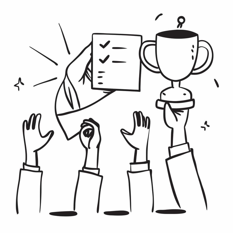 Team celebrating milestones concept as A team celebrating milestones blended with trophy imagery symbolizing achievement and recognition in the workplace Perfect for corporate and Dynamics vector