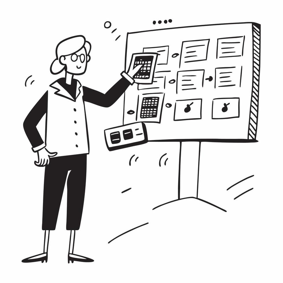 Tech ambassador presenting a mockup tech board in a shopping mall concept as A tech ambassador presents a mockup tech board in a shopping mall highlighting the latest gadgets and i Dynamics vector