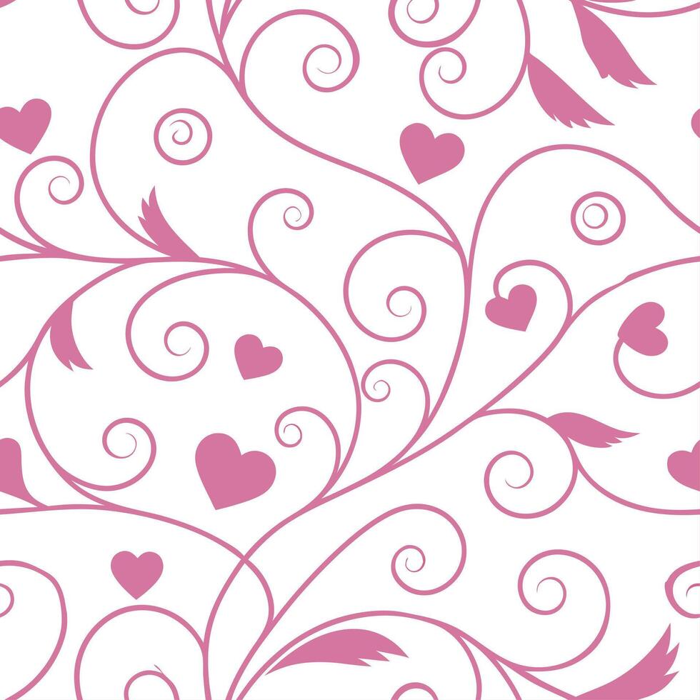 Valentine hearts and cupids seamless tile pattern with playful elements and bright pink tones for cheerful decor concept as Playful hearts and cupids with bright pink tones arrange Dynamics Set 3 vector