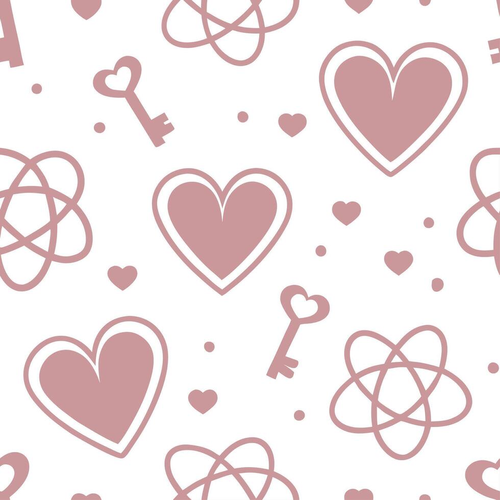 Valentine hearts seamless tile pattern with romantic red and pink hues for love themed home decor concept as Romantic red and pink hearts arranged seamlessly to create love themed Dynamics vector