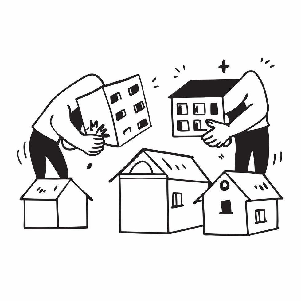 Volunteer building homes in a developing community concept as A volunteer builds homes in a developing community showcasing compassion and teamwork Ideal for charity and humanitar Dynamics vector