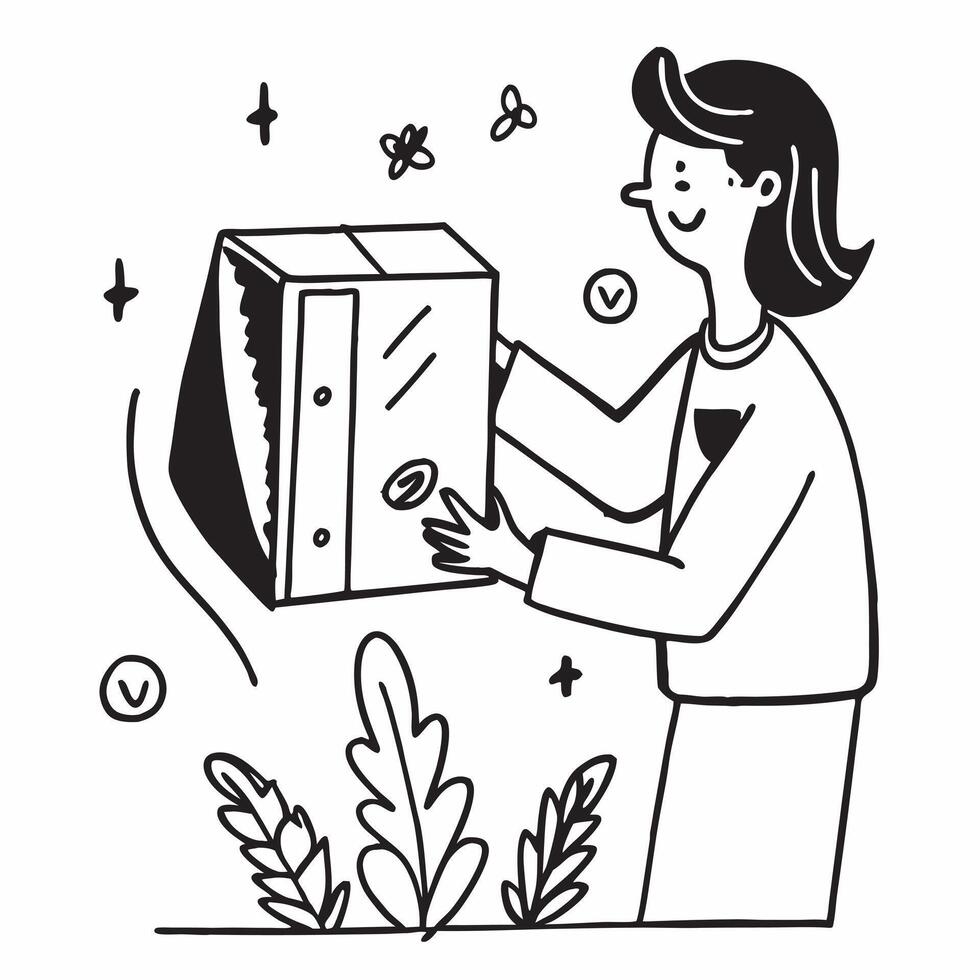 Wellness coach endorsing a mockup plant based food box concept as A wellness coach endorses a mockup plant based food box focusing on holistic health and well being Perfect for we Dynamics vector