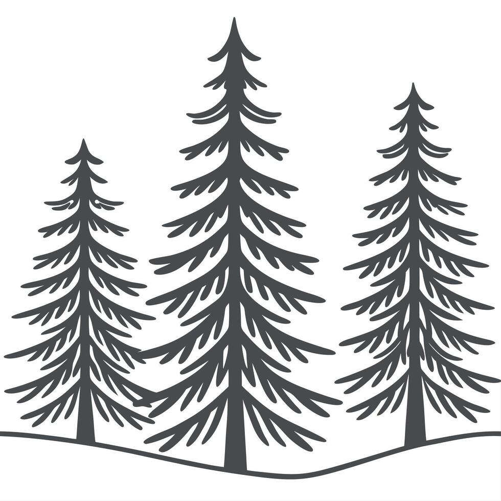 Winter trees seamless pattern with evergreen trees snowy branches and icy textures for a festive winter design concept as Festive winter trees pattern with evergreen trees snowy br Dynamics vector