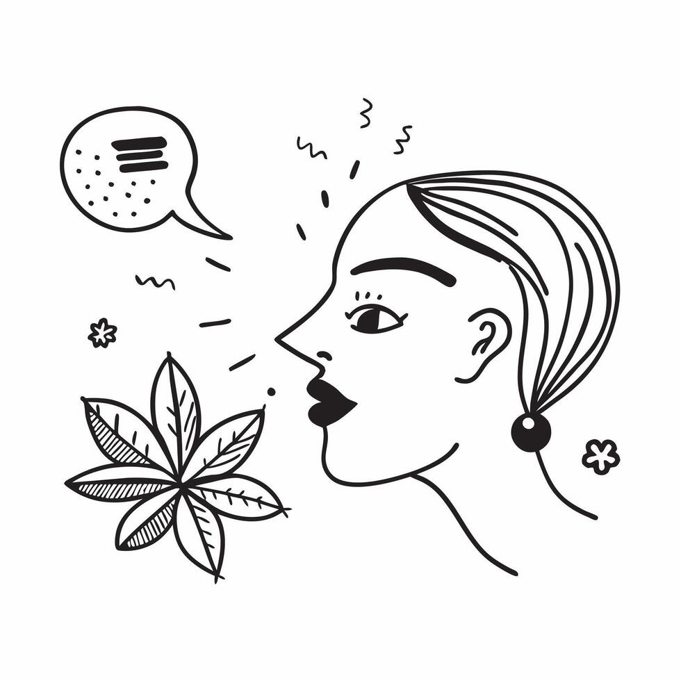 Womans profile with a fading flower concept as A womans profile combined with a fading flower representing the delicate nature of farewells and the passage of time Ideal for emoti Dynamics vector