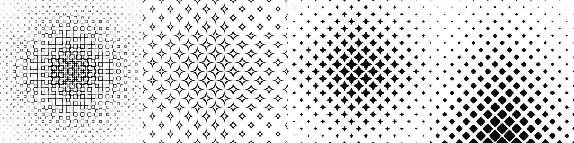 Geometric abstract black and white pattern collection vector