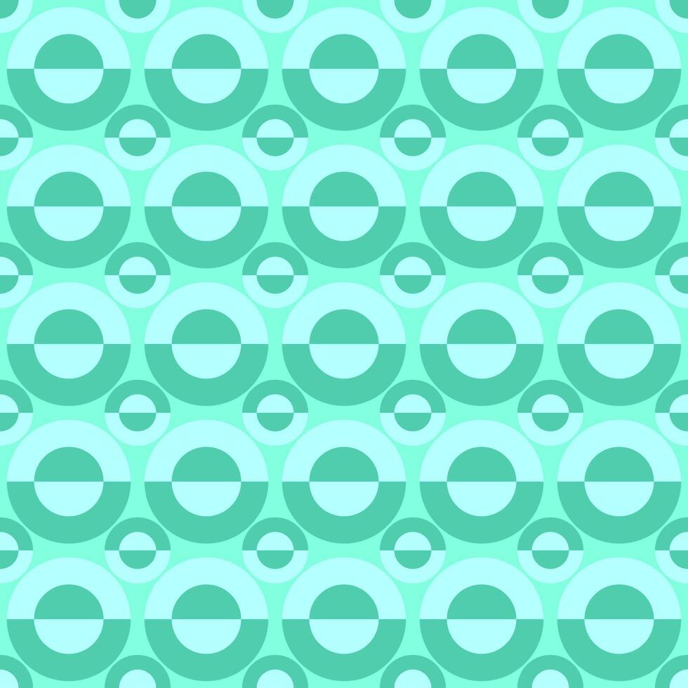 Seamless light blue geometrical circle pattern design background - colored graphic vector