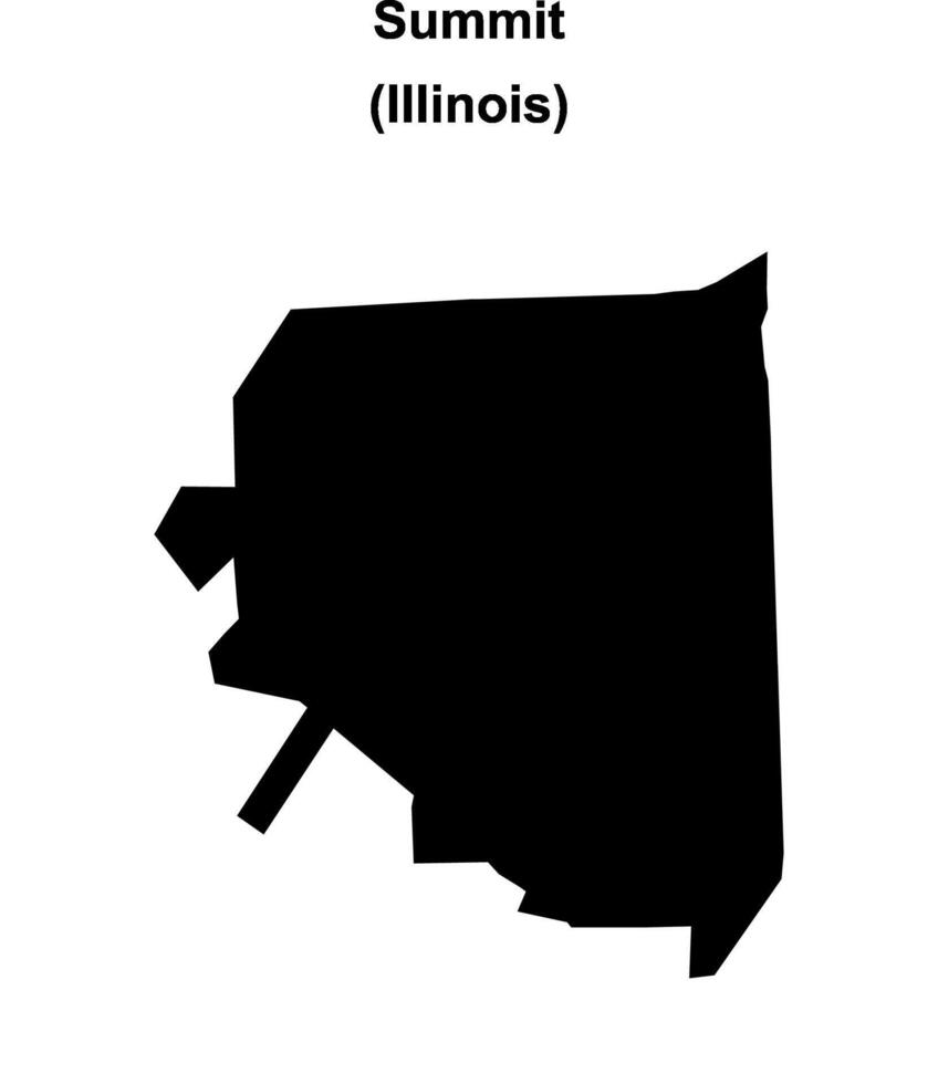 Summit, Illinois blank outline map vector