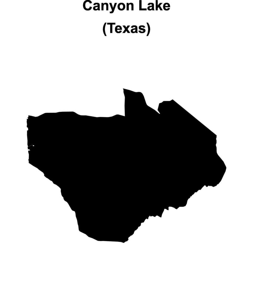 Canyon Lake, Texas blank outline map vector
