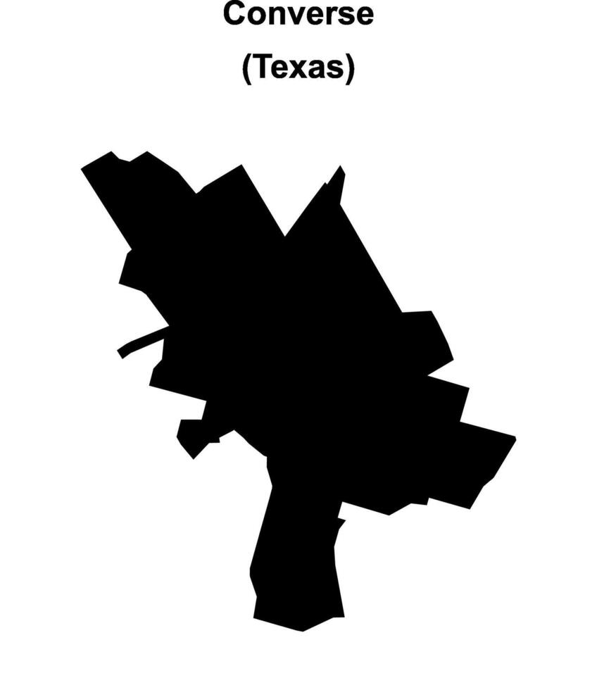 Converse, Texas blank outline map vector