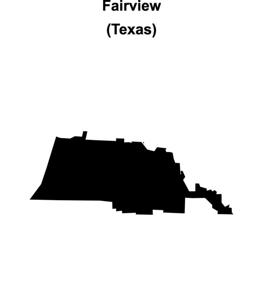 Fairview, Texas blank outline map vector