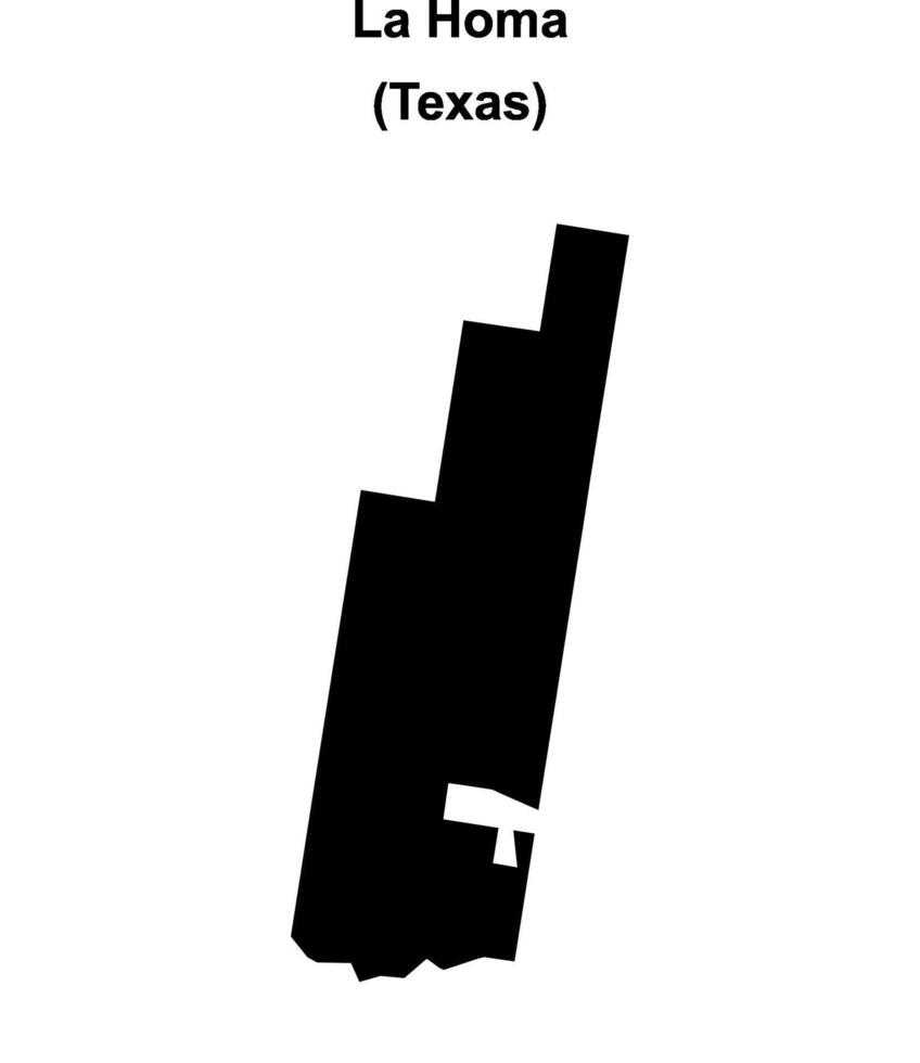 La Homa, Texas blank outline map vector