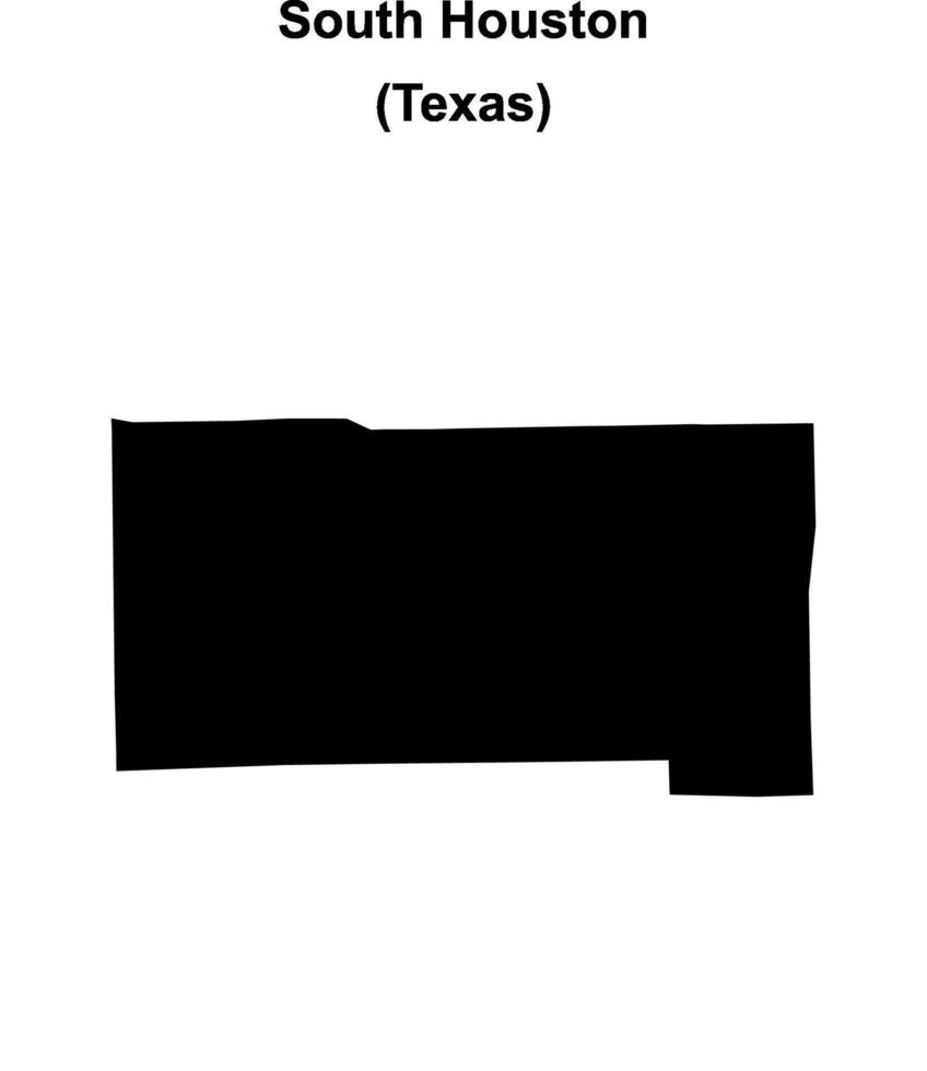 South Houston, Texas blank outline map vector