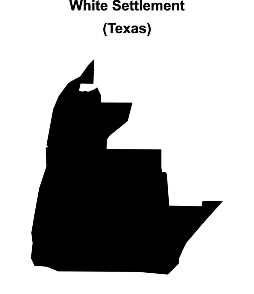 White Settlement, Texas blank outline map vector