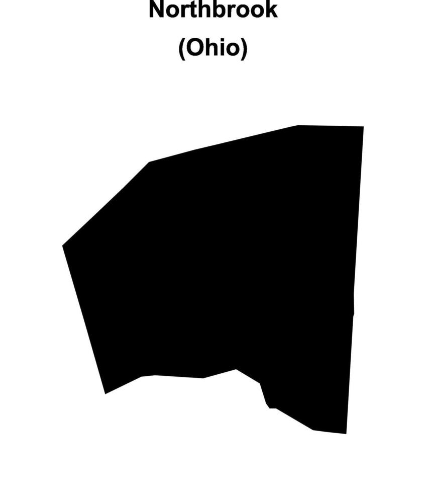 Northbrook, Ohio blank outline map vector